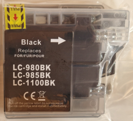 Kompatible schwarze Tintenpatrone zu LC980BK u.LC1100BK
