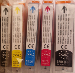 5 kompatible Patronen: Set fuer PGi-580/CLi-581 mit CHIP
